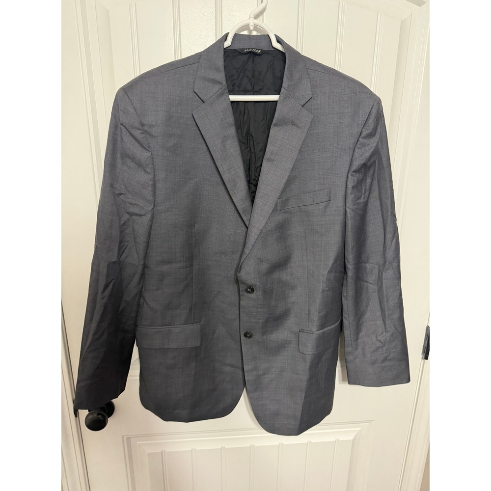 Jos. A. Bank Wool Blazer Mens 46R Traveler's Collection Tailored Fit Grey EUC